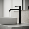 Grifo de lavabo alto Monomando Serie Monza Acabado Negro Mate