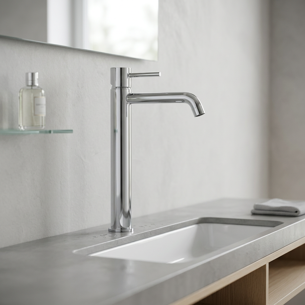 Grifo de lavabo alto Monomando Serie Monza Acabado Cromo