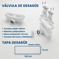 Plato de ducha Hexacore Desagüe Oculto