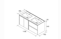Conjunto mueble de baño Noja Salgar 2 cajones con 2 puertas
