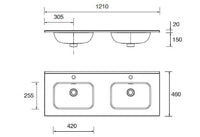 Conjunto mueble de baño Noja Salgar 6 cajones con patas