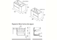 Conjunto mueble de baño Noja Salgar Incrustado