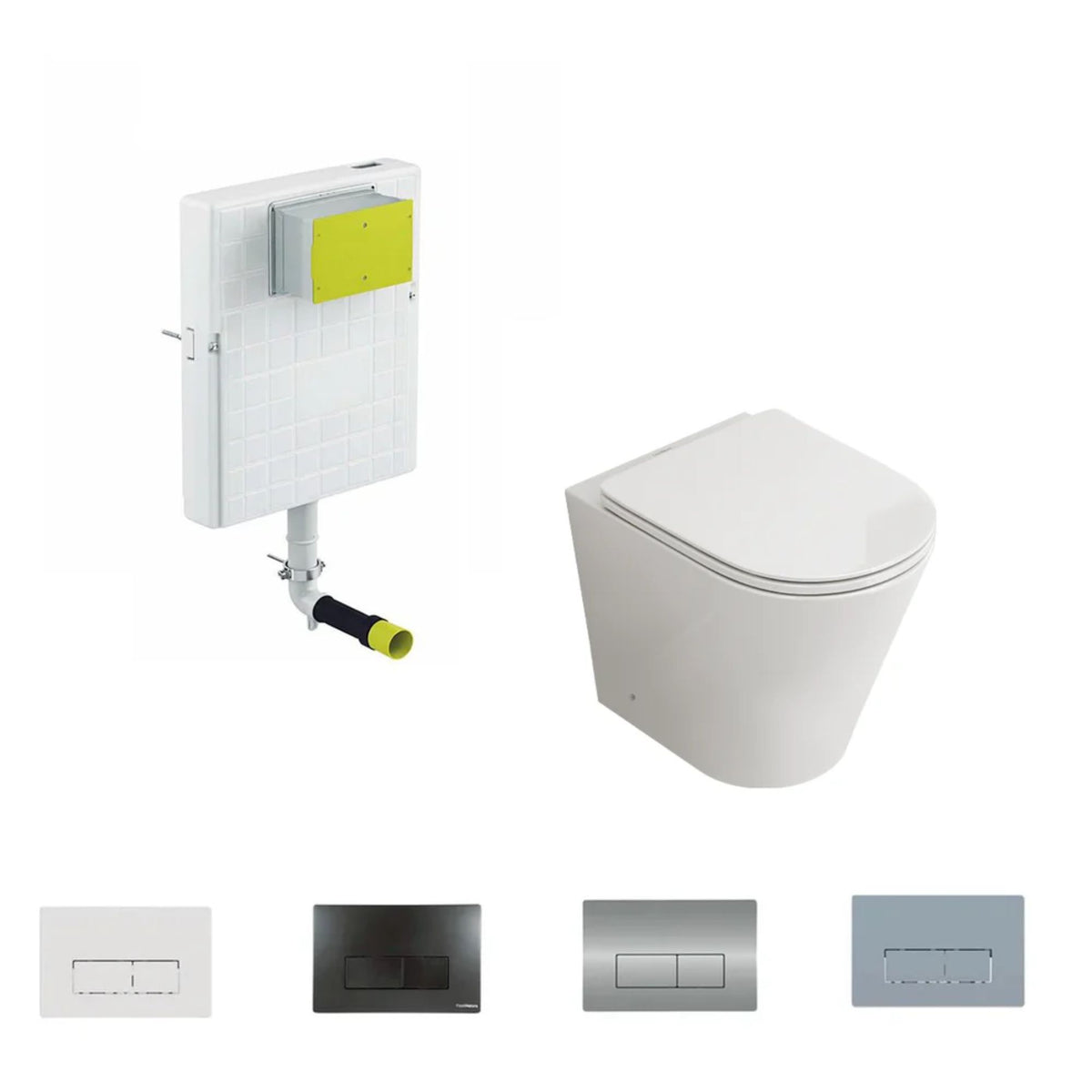Pack Inodoro Compacto Bolonia + Cisterna Empotrada + Pulsadores