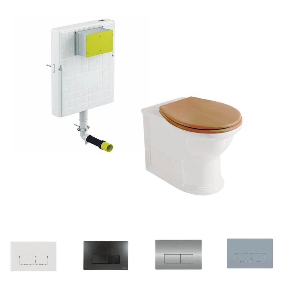 Pack Inodoro Compacto Olimpia + Cisterna Empotrada + Pulsadores