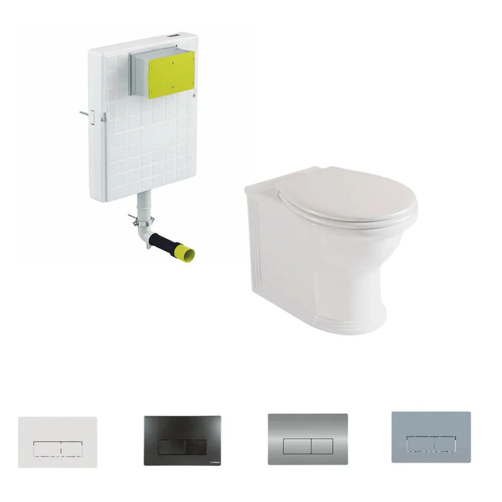 Pack Inodoro Compacto Olimpia + Cisterna Empotrada + Pulsadores