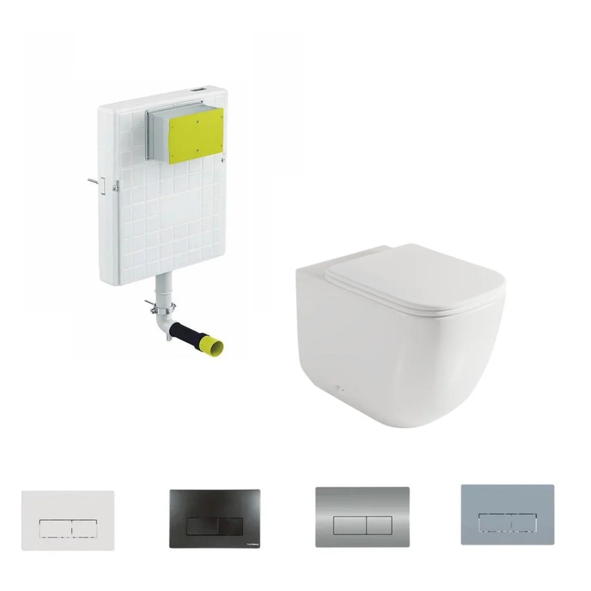 Pack Inodoro Compacto Zen + Cisterna Empotrada + Pulsadores