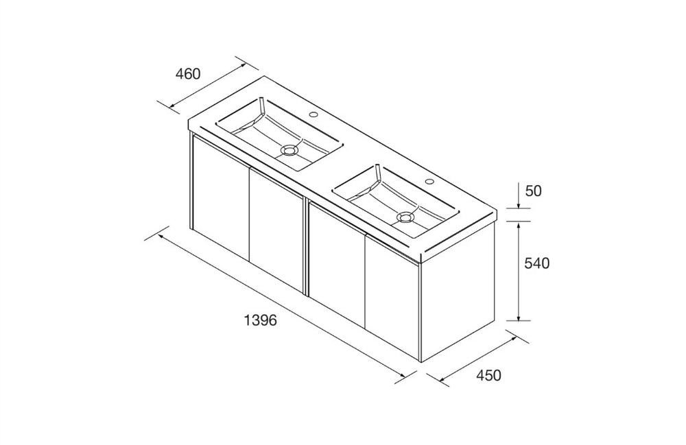 Conjunto mueble de baño Noja Salgar 4 puertas