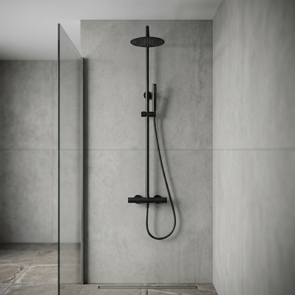 Columna de ducha Monomando Serie Monza Acabado Black Gun Metal