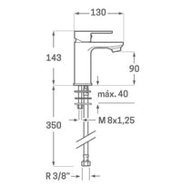 MONOMANDO LAVABO SKARA