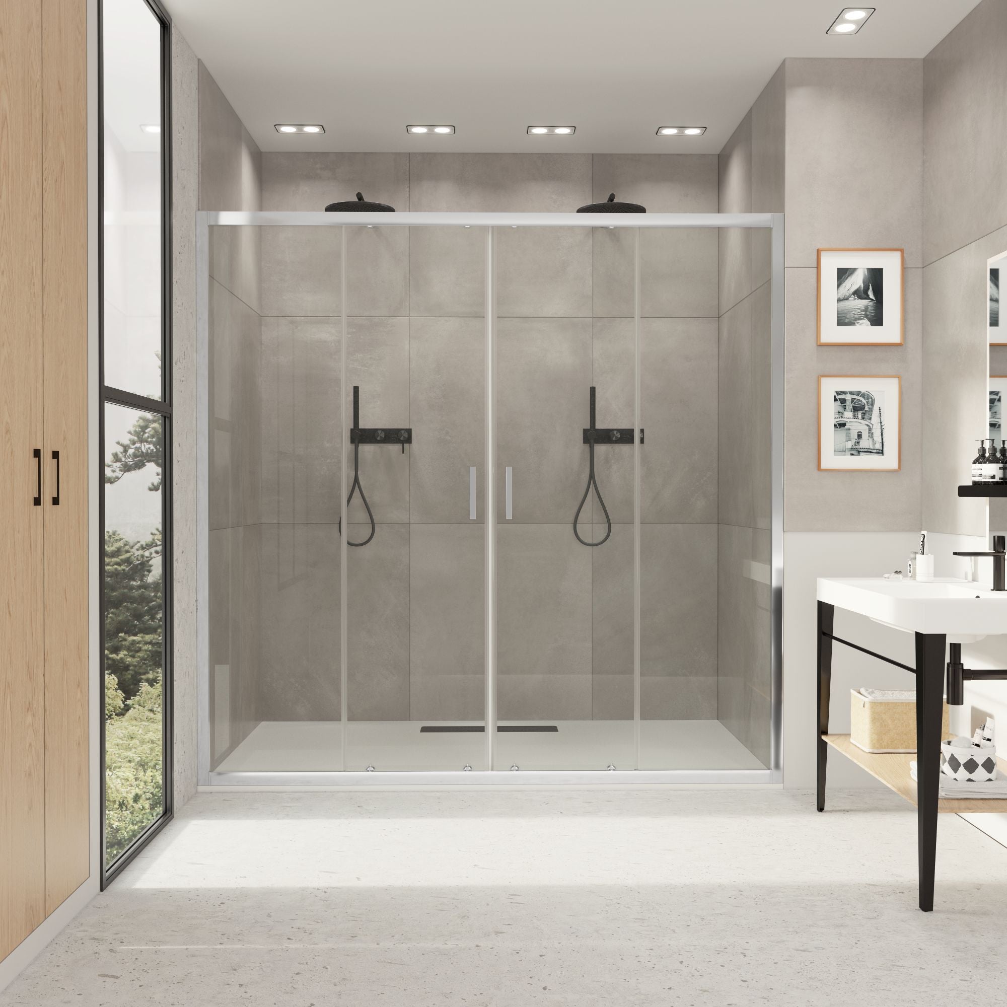 Mampara Essential Frontal 2 puertas correderas