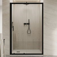 Mampara Essential Frontal+puerta corredera Negra