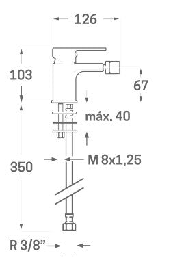 Grifo de Bidet Skara