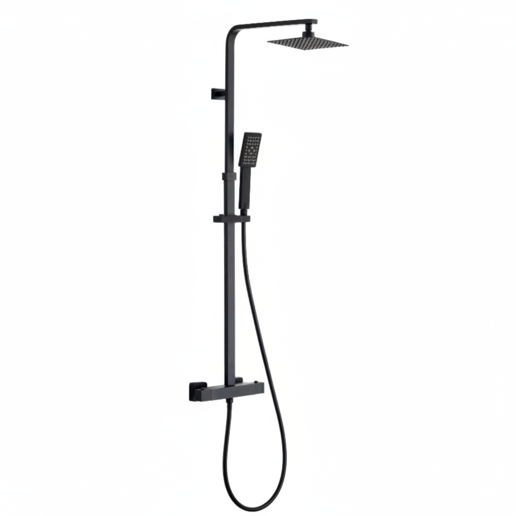 Columna de ducha Skara Termostática Negro