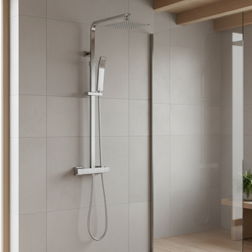 Columna de ducha Skara Termostática Cromo