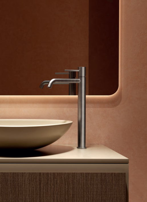 Grifo de lavabo alto Monomando Serie Monza Acabado Black Gun Metal