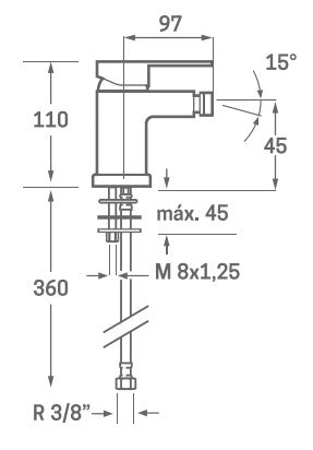 Grifo de Bidet Omnia