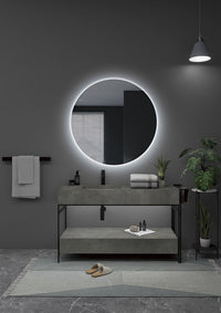 Espejo de baño redondo luz cálida Oporto C Ledimex