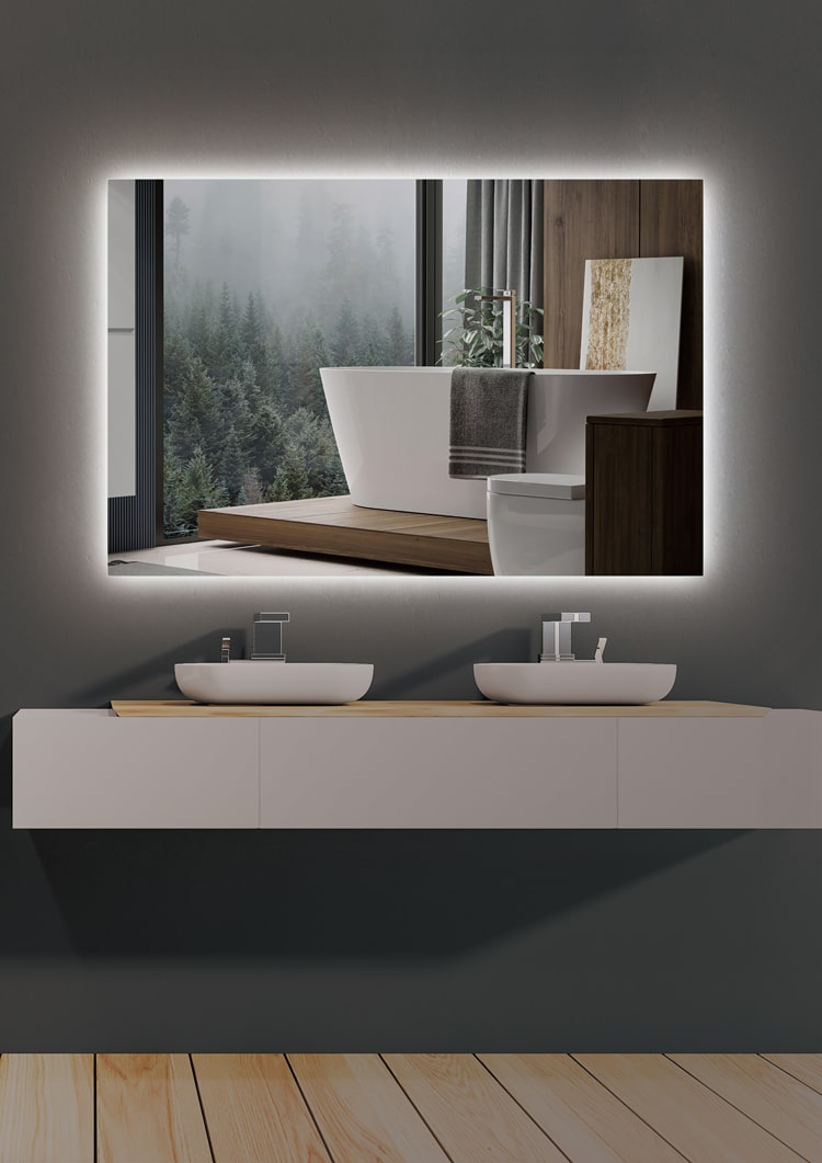 Espejo de baño rectangular Suecia Ledimex