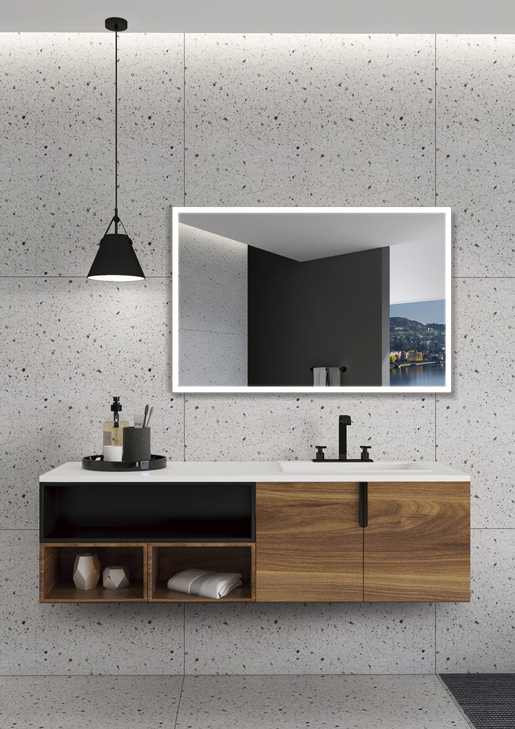 Espejo de baño rectangular Suiza Ledimex
