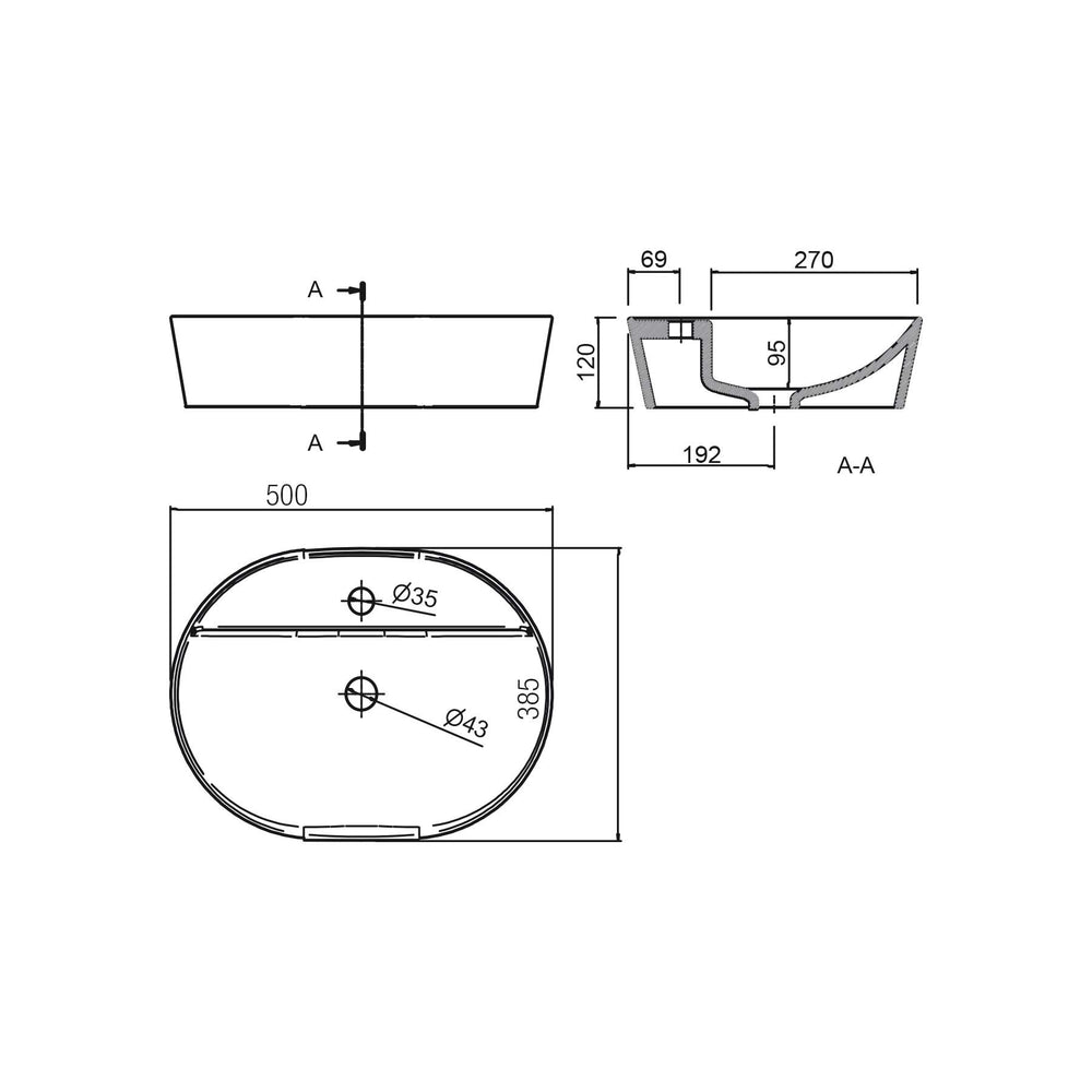 Lavabo de posar Varmega - Salgar